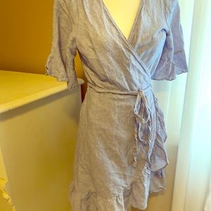 Linen wrap dress